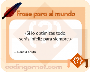 Frase de Donald Knuth